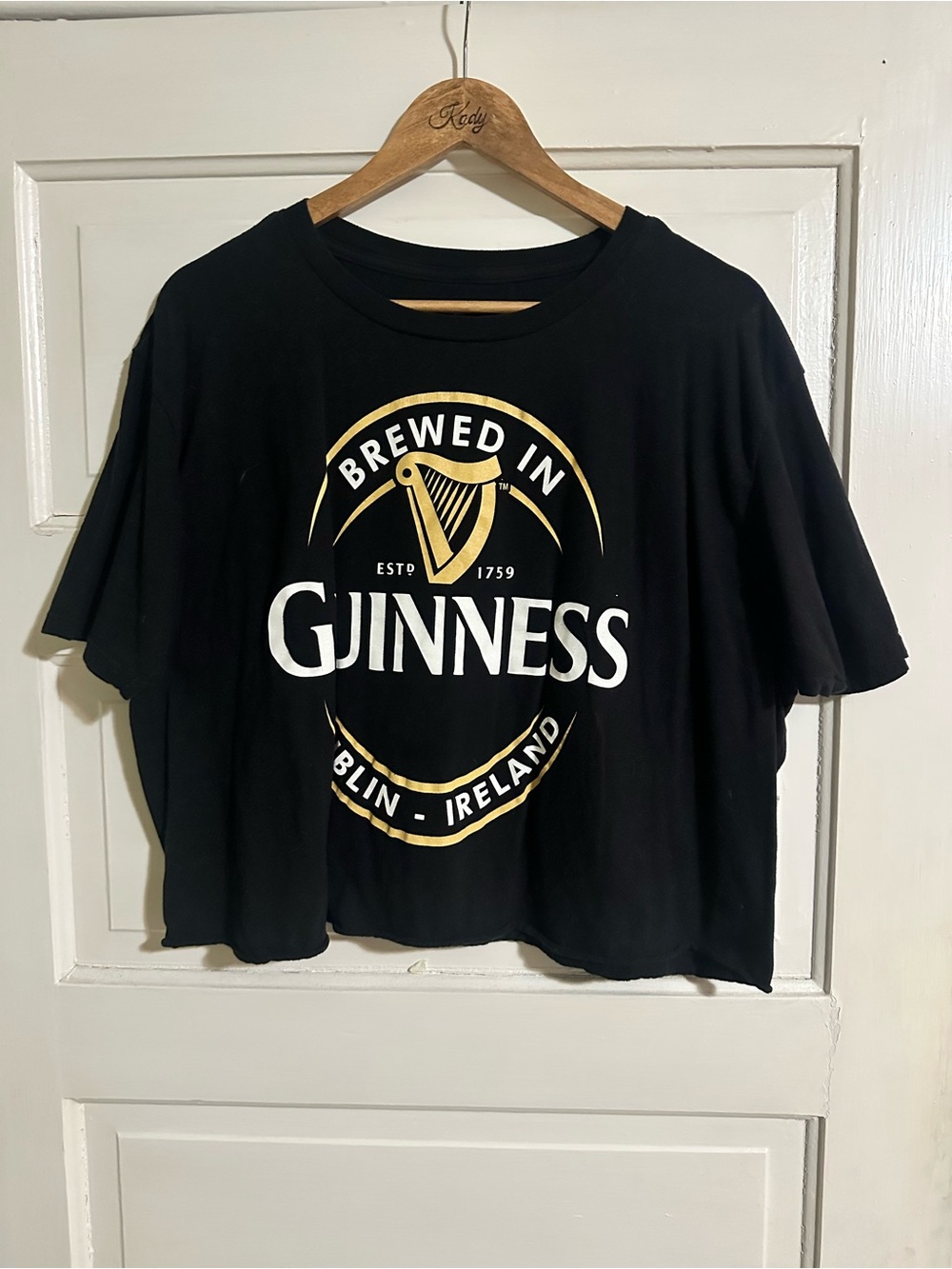 Guinness Black Crop Tee - Relaxed Fit